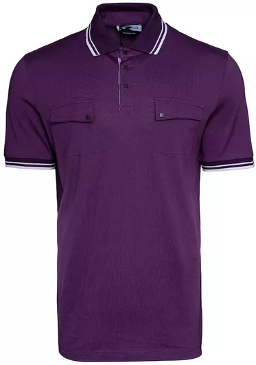 Μπλούζα Versace Polo Κοντομάνικο Μοβ