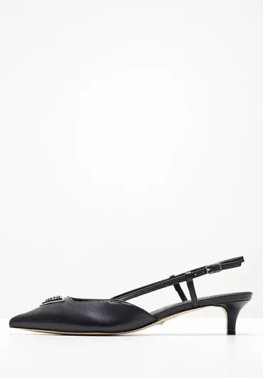 Guess Δερμάτινες Γόβες Μαύρο