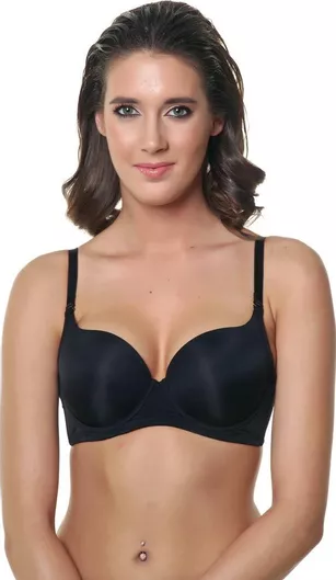 Luna Secret Μαύρο Σουτιέν χωρίς Ενίσχυση με Μπανέλες