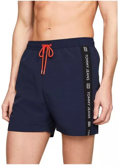 Tommy Hilfiger Logo Ανδρικό Μαγιό Σορτς Μπλε