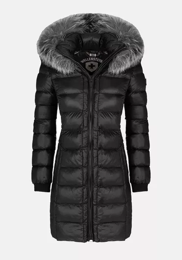 Wellensteyn Μακρύ Γυναικείο Μπουφάν για Χειμώνα Black