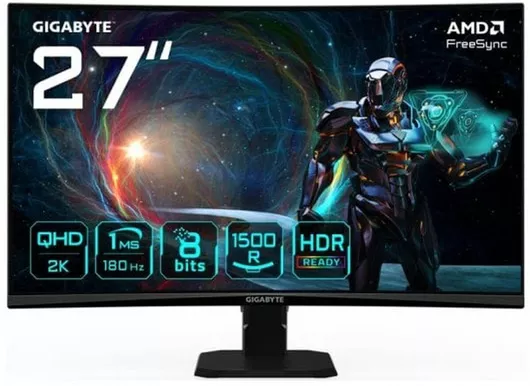 Gigabyte GS27QCA VA HDR Curved Monitor 27" QHD 2560x1440 180Hz
