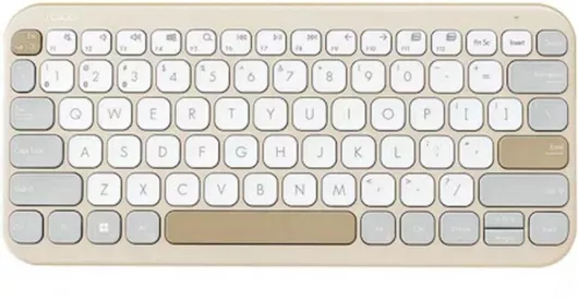 Asus Marshmallow KW100 Ασύρματο Bluetooth Πληκτρολόγιο Αγγλικό US Oat Milk