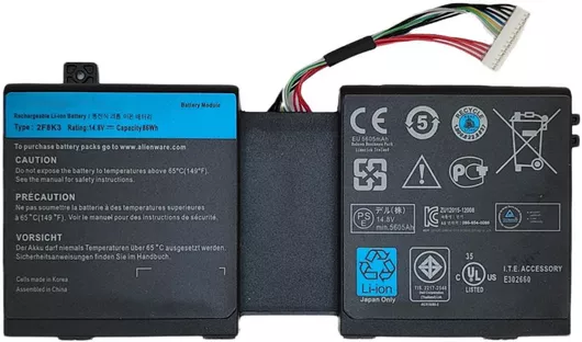Μπαταρία Laptop - Battery for Dell Alienware 18 R1 17 R1 18x M17x R5 M18x R3 Series 02F8K3 0G33TT 0KJ2PX 2F8K3 G33TT KJ2PX OEM Κωδ.1-BAT0422