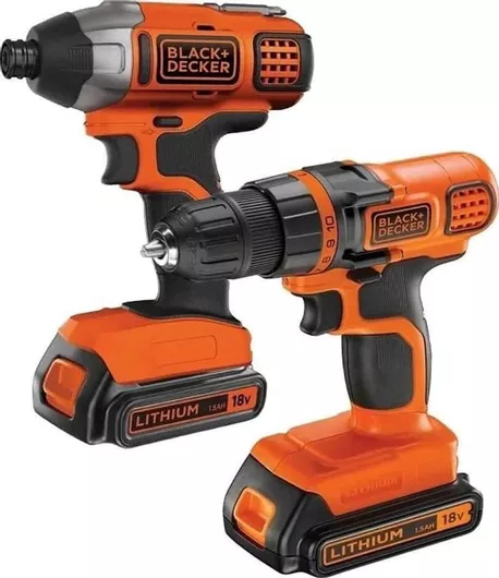 Σετ Black & Decker Δραπανοκατσάβιδο & Παλμικό Κατσαβίδι 18V με 1 Μπαταρία 1.5Ah