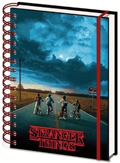 Σημειωματάριο Pyramid International Stranger Things Σπιράλ A5 Ριγέ με Λάστιχο Mind Flayer