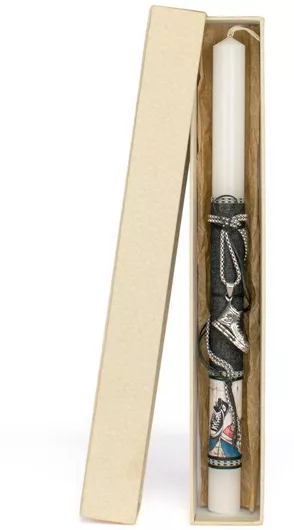 Πασχαλινή Λαμπάδα Στρογγυλή Κρεμαστό Μπλε