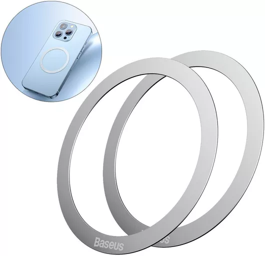 Baseus Halo Magnetic Ring Αξεσουάρ ΜagSafe Ασημί