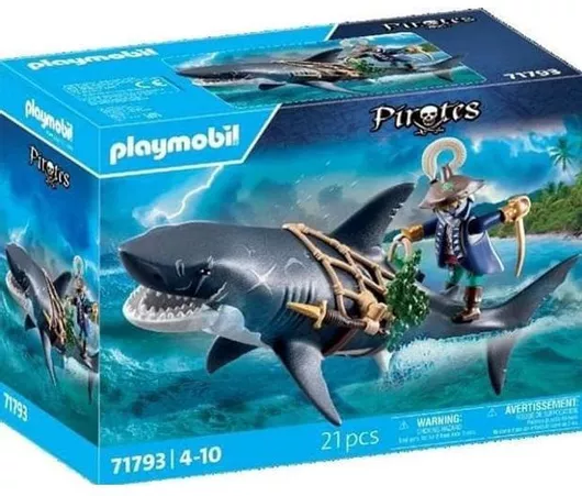 Playmobil Pirates Πειρατής Με Γιγαντιαίο Καρχαρία για 4-10 ετών
