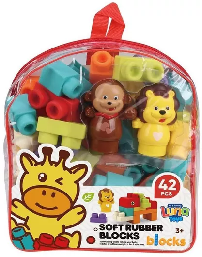 Τουβλάκι Luna Toys Animals για 3+ Ετών 42τμχ