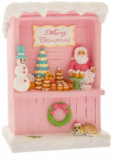 Iliadis Christmas Plastic Candy Figure Pink Height 24cm