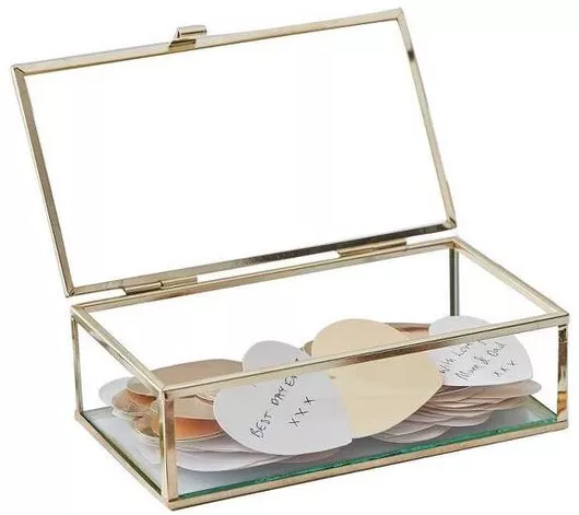 Κουτί Ευχής Γάμου Ginger Ray 19cm Χρυσό