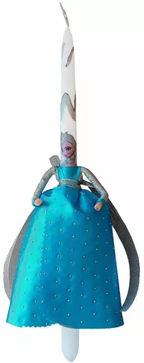 Πασχαλινή Λαμπάδα Geralis με Στολίδι Πριγκίπισσα του Χιονιού