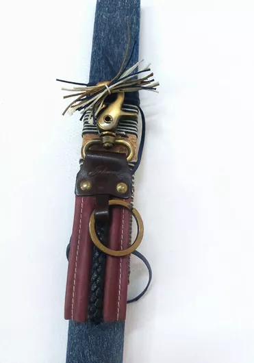 Πασχαλινή Λαμπάδα LD4489 Χειροποίητη με Στολίδι Μπλε