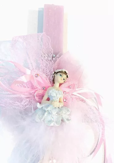 Λαμπάδα Χειροποίητη Ρομαντική με Μπαλαρίνα/Νεραιδούλα Ροζ, Κατασκευαστής: [Κατασκευαστής], MPN: LB801, Διαστάσεις: [Διαστάσεις], Ποσότητα: [Ποσότητα], Χρώμα: Ροζ