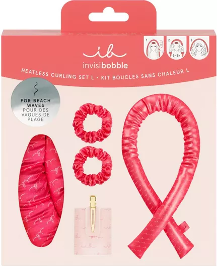 Invisibobble Heatless Curling Set, Dimensions: [Dimensions], Quantity: [Quantity], Color: Red