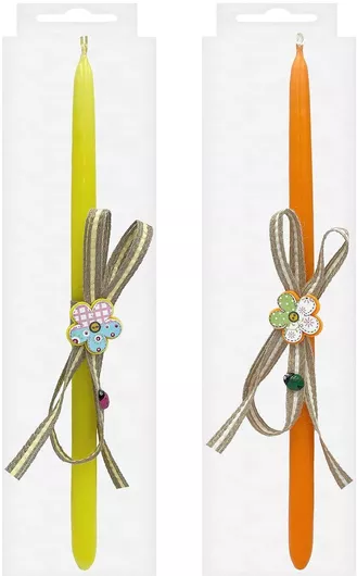 Πασχαλινή Λαμπάδα Στρογγυλή με Κουτί (Τυχαία Επιλογή Χρώματος/Σχεδίου)