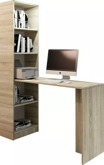 Γραφείο με Βιβλιοθήκη Vacun B1 Ξύλινο 125x47x79cm