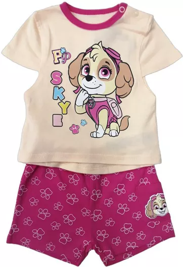 Paw Patrol Παιδικό Σετ με Σορτς Καλοκαιρινό 2τμχ Sugar Pink