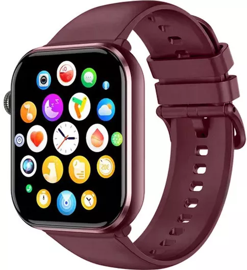 Smartwatch BlackView R60 Aluminium 47mm με Παλμογράφο (Wine Red)