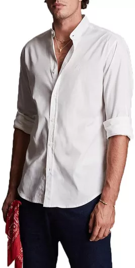 Stefan Fashion Μακρυμάνικo Πουκάμισο σε Στενή Γραμμή Μπορντό