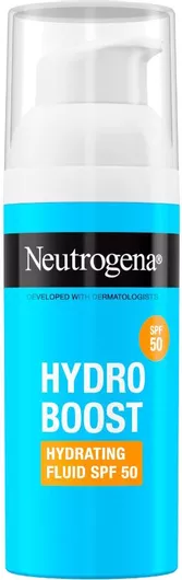 Κρέμα Προσώπου Neutrogena Hydro Boost Ημέρας με SPF50 για Ενυδάτωση, Πανάδες & Λάμψη με Υαλουρονικό Οξύ & Βιταμίνη C 50ml