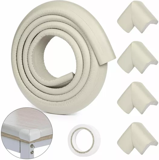 Olympus Round Προστατευτικές Επιφάνειες με Αυτοκόλλητο από Αφρώδες Υλικό Λευκό 200cm 5τμχ