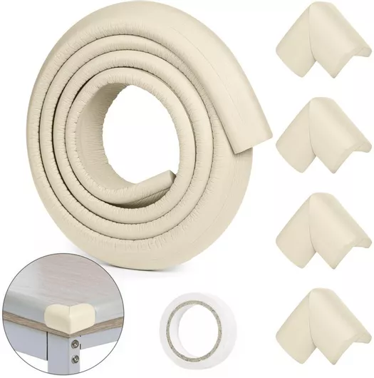 Olympus Round Προστατευτικές Επιφάνειες με Αυτοκόλλητο από Αφρώδες Υλικό Μπεζ 200cm 5τμχ