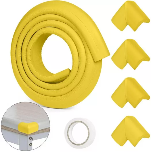 Olympus Round Προστατευτικές Επιφάνειες με Αυτοκόλλητο από Αφρώδες Υλικό Κίτρινο 200cm 5τμχ