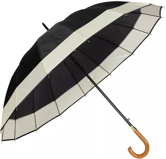 Ομπρέλα Βροχής Keskor Αυτόματη με Μπαστούνι Μαύρο