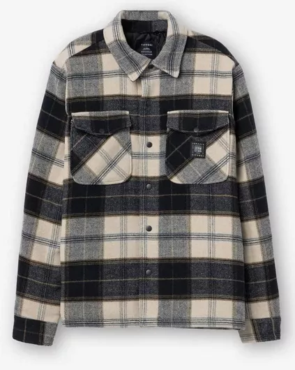Tiffosi Overshirt Μακρυμάνικo Φανελένιο Πουκάμισο σε Κανονική Γραμμή Καρό Navy Μπλε