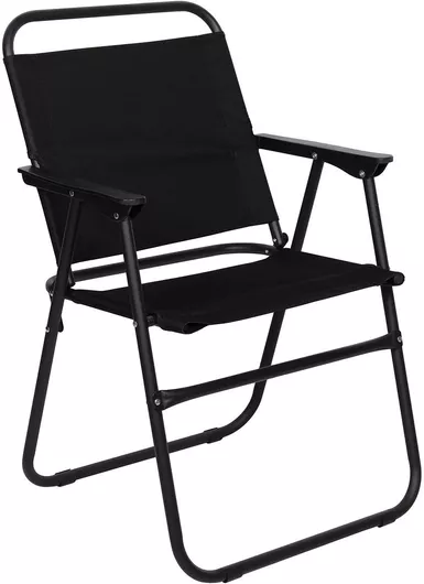 Ξαπλώστρα Πολυθρόνα Παραλίας Keskor Μαύρη 50x38x75cm