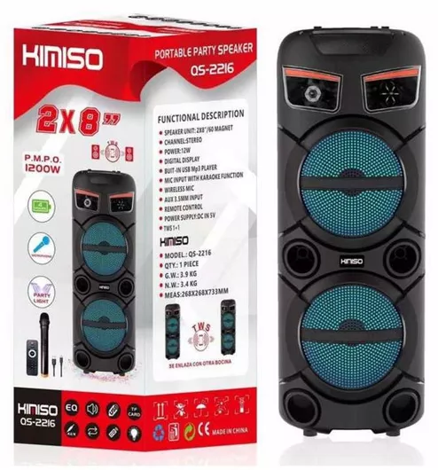 Ηχείο με λειτουργία Karaoke 8  Μαύρο Χρώμα