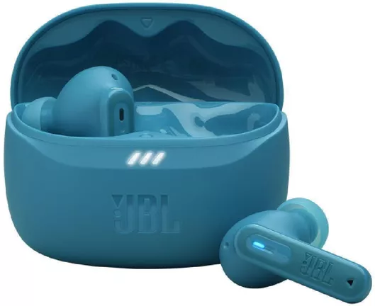 Bluetooth Handsfree Ακουστικό JBL Tune Beam 2 In-ear με Αντοχή στον Ιδρώτα & Θήκη Φόρτισης Τιρκουάζ