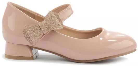 Fshoes Παιδικές Μπαλαρίνες με Σκρατς Λουστρίνι Ροζ