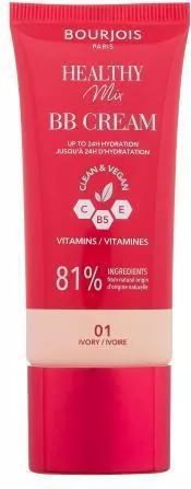Κρέμα Προσώπου Bourjois Healthy Mix Clean & Vegan BB 01 Ivory 24ωρη Ενυδατική Ημέρας με Βιταμίνη C & Βιταμίνη E 30ml