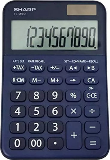 Αριθμομηχανή Sharp EL-M335 10 Ψηφίων σε Μπλε Χρώμα