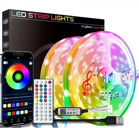 Ταινία LED RGB Φως 15m Τύπου SMD5050 με Τηλεχειριστήριο