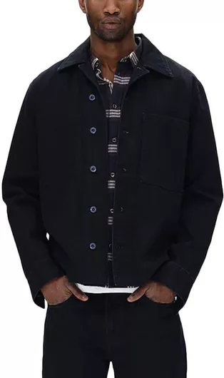 Gabba Overshirt Μακρυμάνικo Τζιν Πουκάμισο σε Κανονική Γραμμή Μπλε (dark Blue)