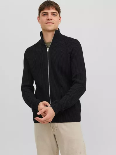 Jack & Jones Ανδρική Ζακέτα Πλεκτή Black