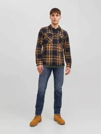 Jack & Jones Μακρυμάνικo Πουκάμισο Καρό Otter
