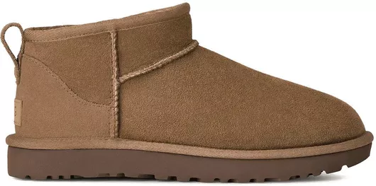 Ugg Classic Ultra Mini Suede με Γούνα Rocky Oak