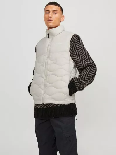 Jack & Jones Αμάνικο Μπουφάν Μπεζ (Beige)