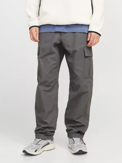 Jack & Jones Παντελόνι Cargo Relaxed Fit Castlerock Γκρι