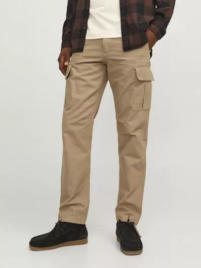 Jack & Jones Παντελόνι Cargo Relaxed Εφαρμογή Μπεζ