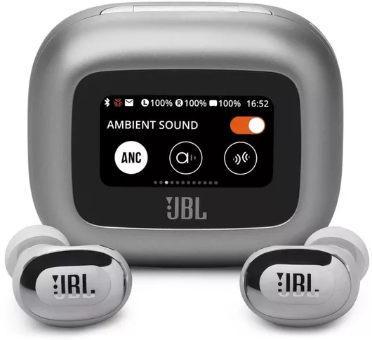 JBL Live Buds 3 Bluetooth Handsfree Ακουστικά με Αντοχή στον Ιδρώτα & Θήκη Φόρτισης Ασημί