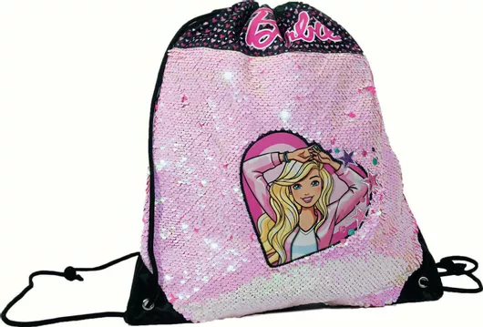 Παιδική Τσάντα Πουγκί Gim Barbie Sparkle 30cm Ροζ