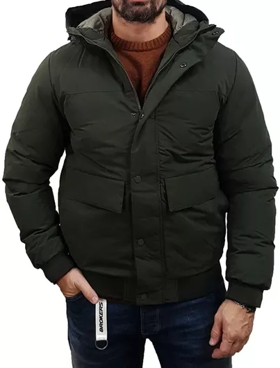 Jack & Jones Χειμωνιάτικο Μπουφάν Χακί