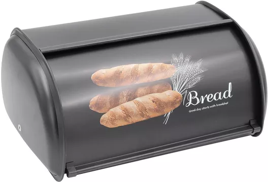 Ψωμιέρα Keskor Μεταλλική 33x23x15cm Μαύρη