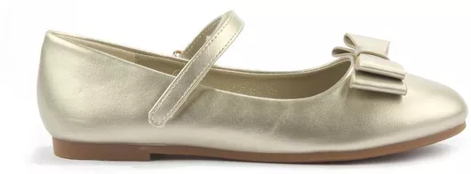 Fshoes Παιδικές Μπαλαρίνες με Σκρατς από Συνθετικό Δέρμα Χρυσό